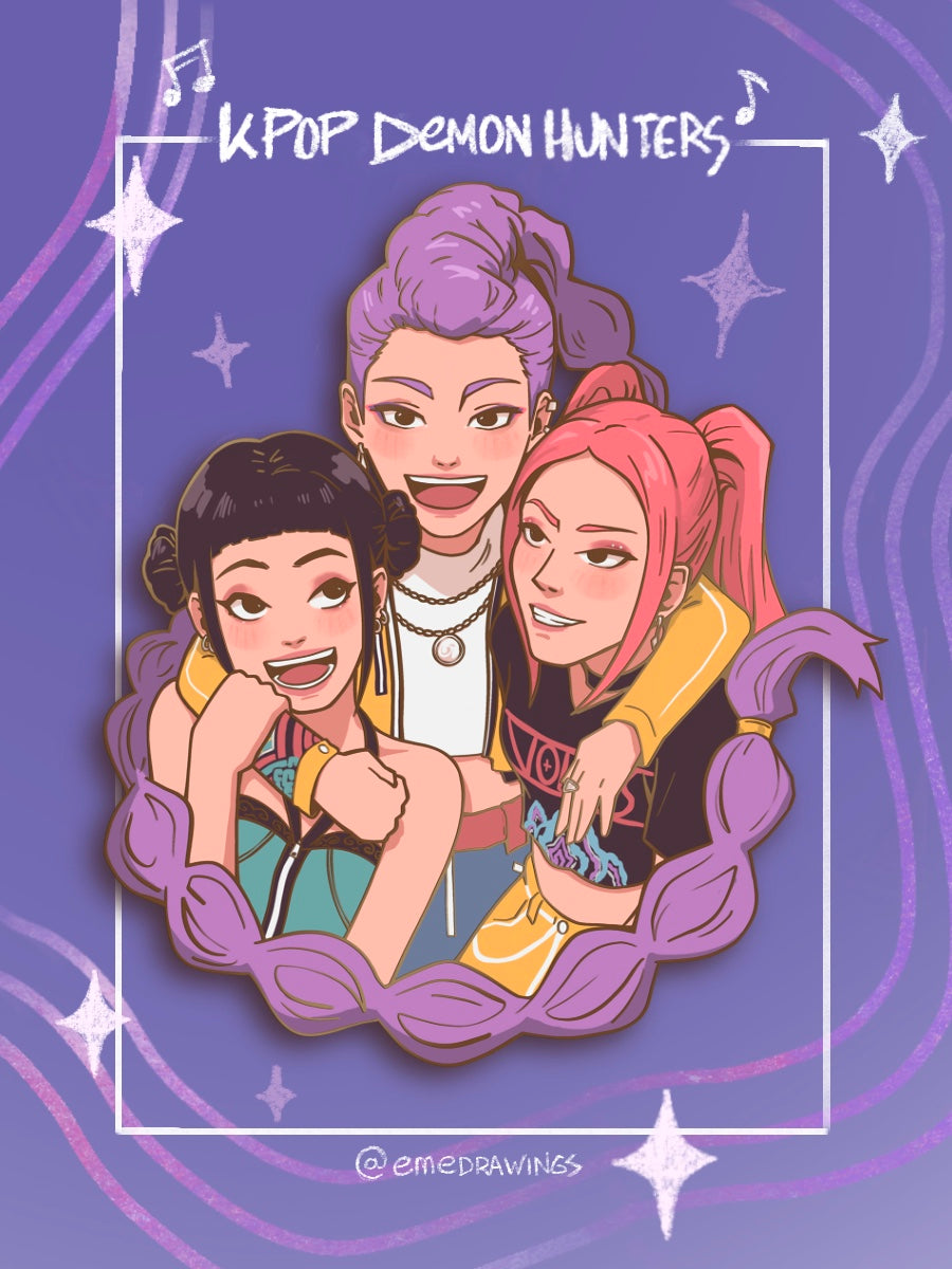 Rumi, Mira and Zoey Enamel Pin