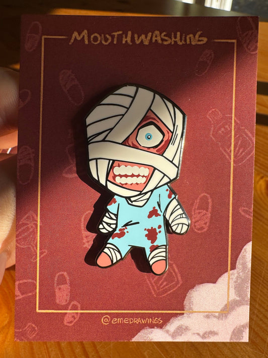 Pin de esmalte rizado