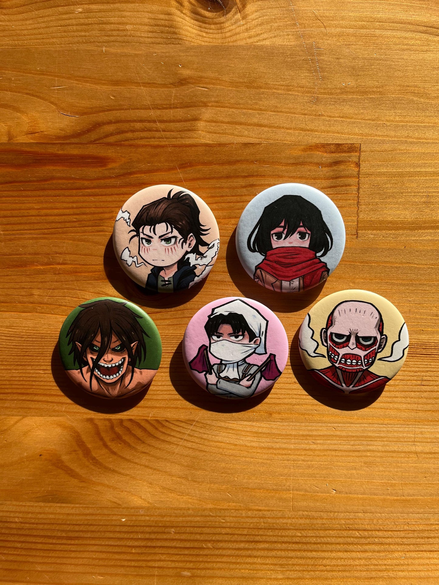 Attack on Titan Buttons