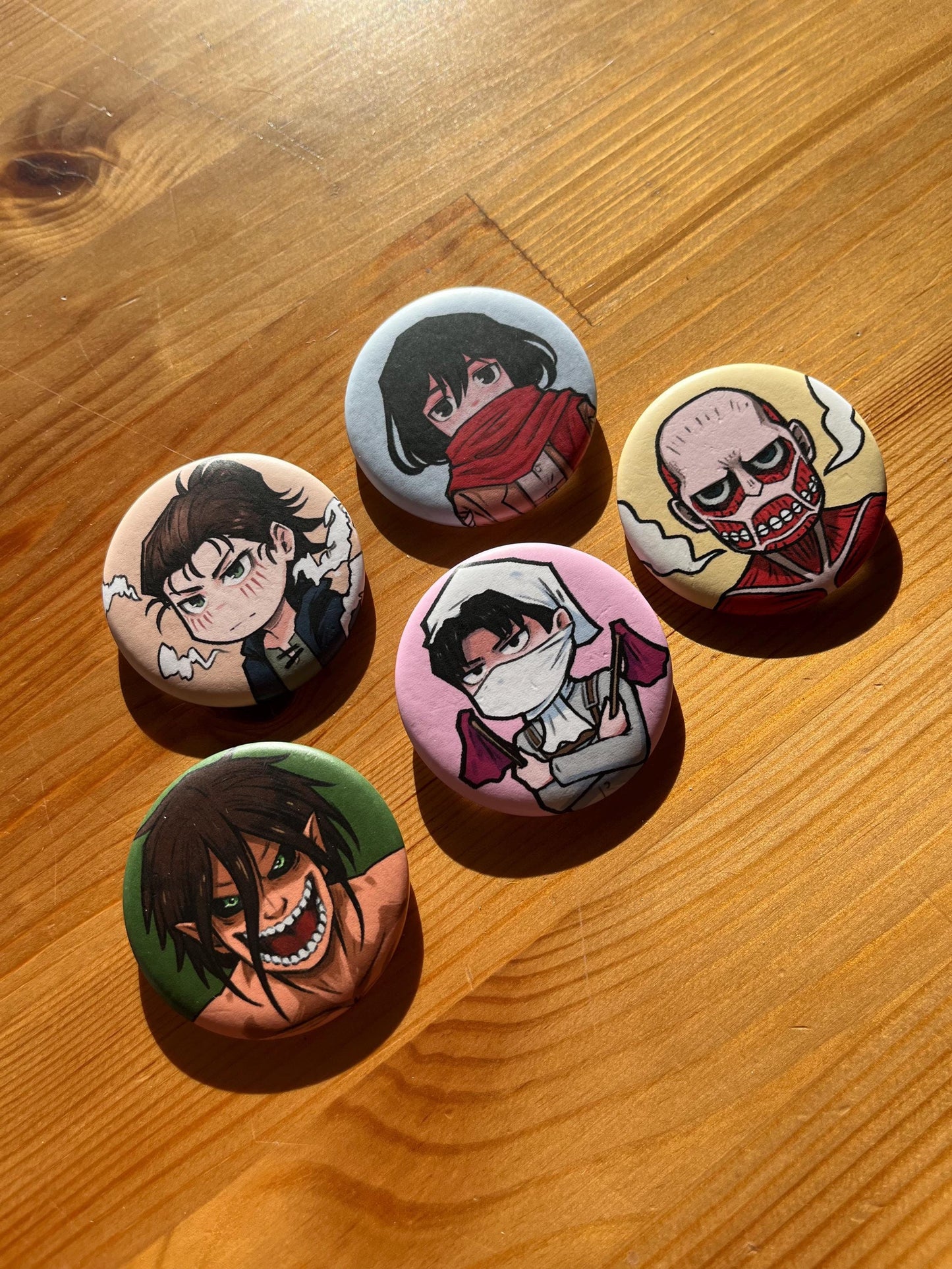 Attack on Titan Buttons