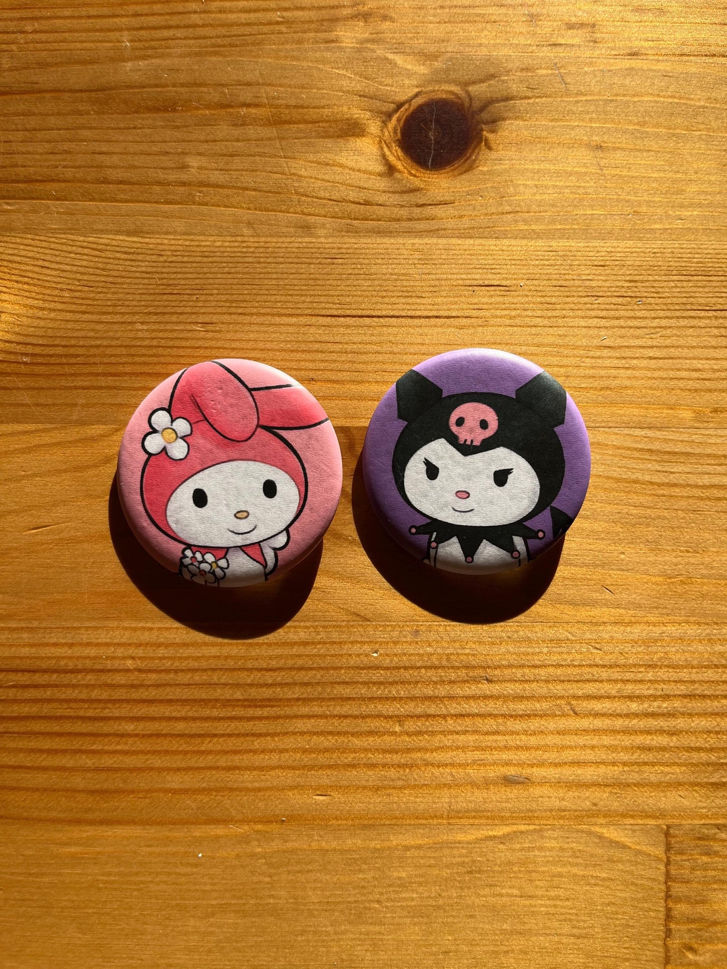 Kuromi & My Melody Buttons